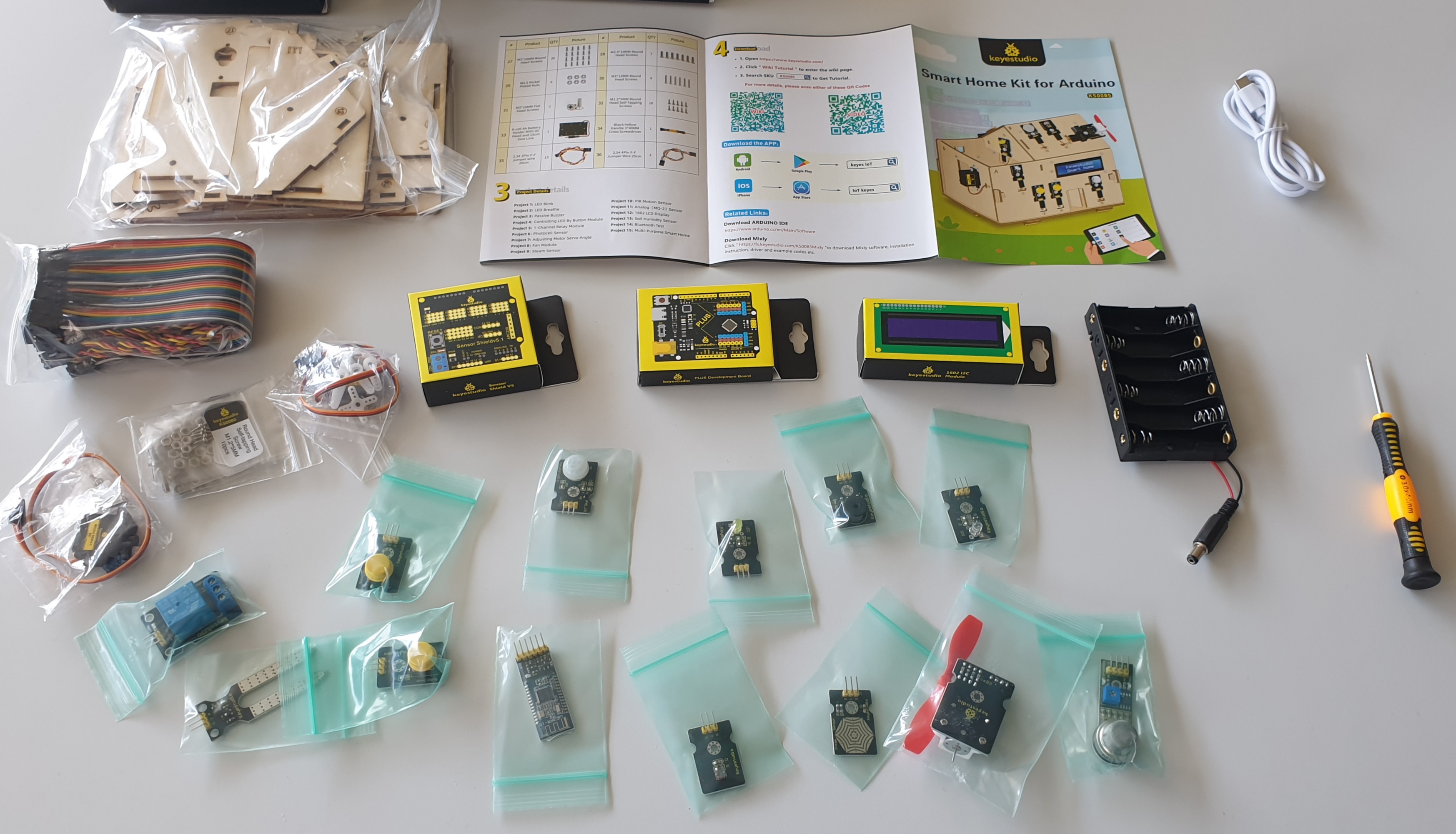 Eléments du kit maison iot