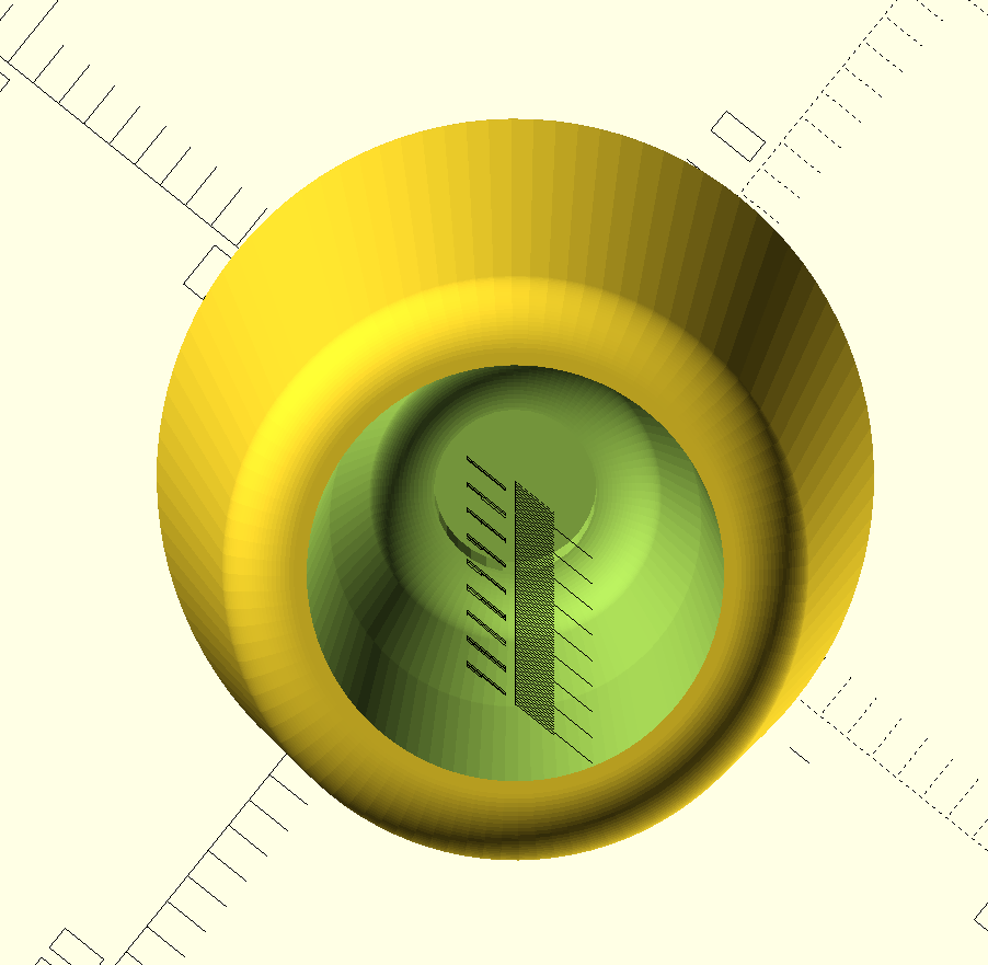 Modèle OpenSCAD du pied de bâton