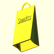 Sac papier en 3D sans fond